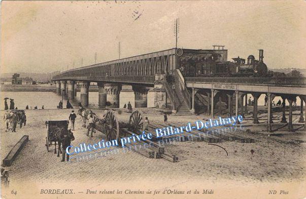 PONT RELIANT LES CHEMINS DE FER D'ORLEANS ET DU MIDI.