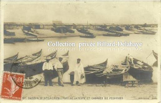 BASSIN d'ARCACHON. - PORT DE LA TESTE ET CABANES DE PECHEURS.