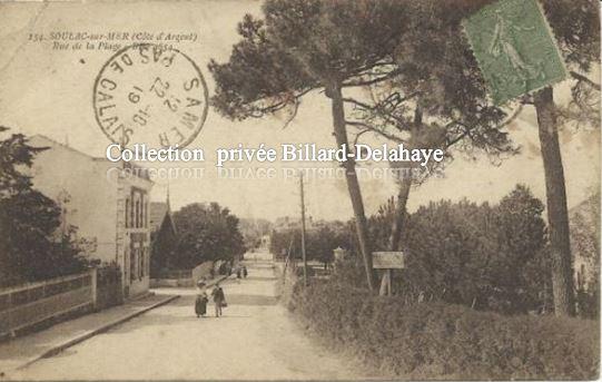 RUE DE LA PLAGE A SOULAC SUR MER VERS 1900.