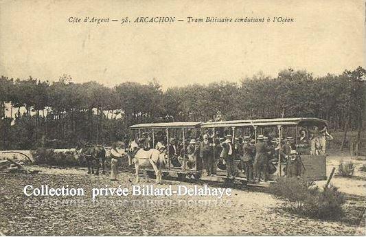 ARCACHON. La Côte d'Argent. - TRAM BELISSAIRE VERS 1900.