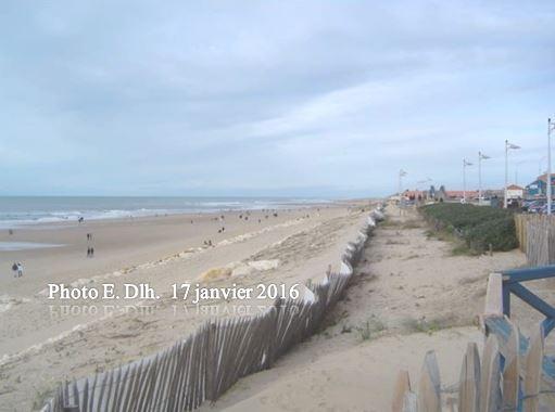 LACANAU-OCEAN (Gironde). Traces de la tempête du 11.01.2016.