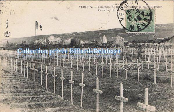 VERDUN CIMETIERE DE BRAS AU PIED DE LA COTE DU POIVRE;