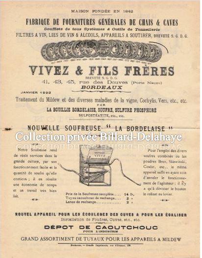 VIVEZ & FILS FRERES,41,43,45, rue des Douves (Porte Neuve) BX.1892.